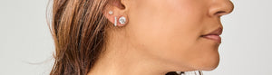 Diamond Rounded Huggie Earrings