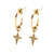 Star Drop Diamond Earrings