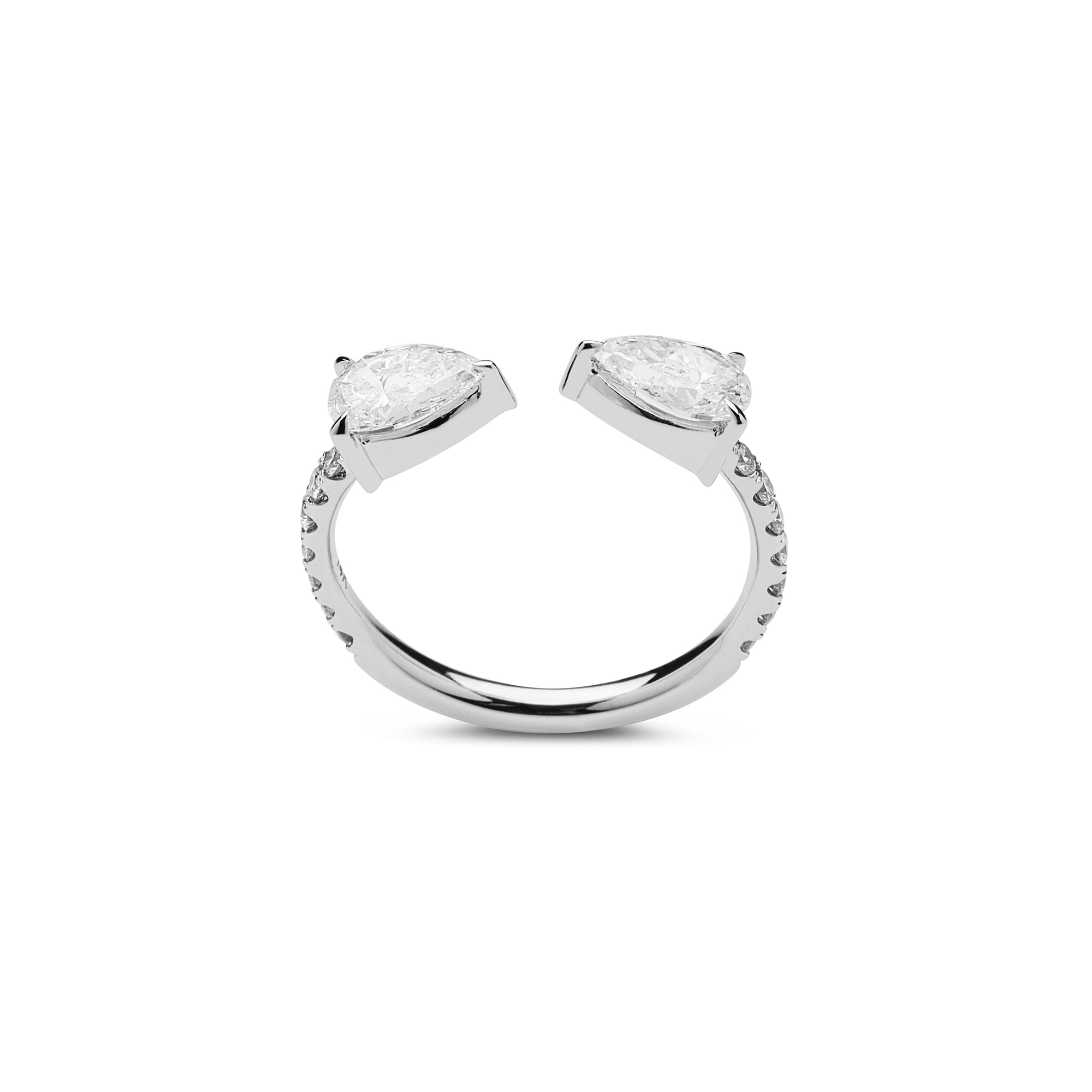 Diamond Pear Shape Split Ring