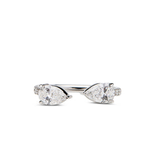 Diamond Pear Shape Split Ring